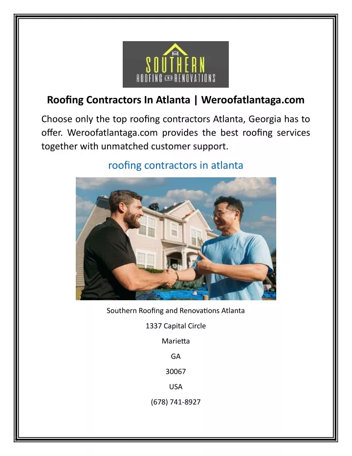 roofing contractors in atlanta weroofatlantaga com