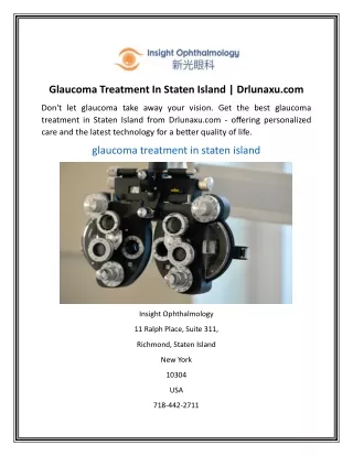 glaucoma treatment in staten island drlunaxu com