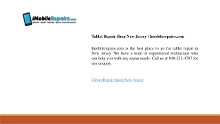 Tablet Repair Shop New Jersey  Imobilerepairs.com