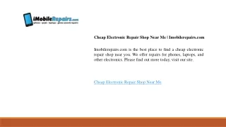 Cheap Electronic Repair Shop Near Me  Imobilerepairs.com