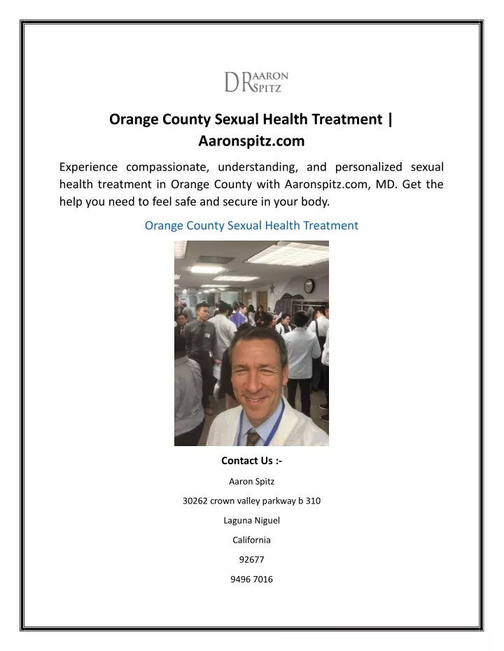 orange county sexual health treatment aaronspitz