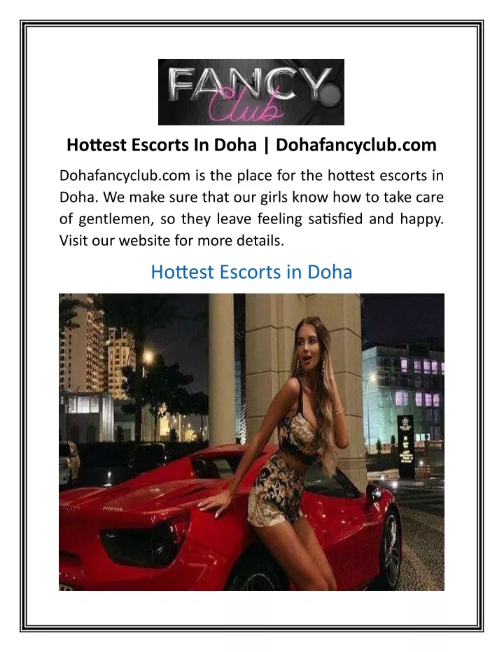 hottest escorts in doha dohafancyclub com