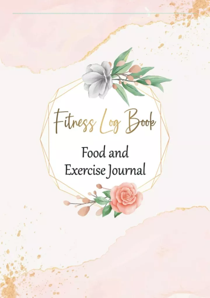 fitness log book food and exercise journal food