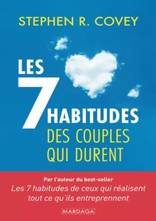 PDF/READ/DOWNLOAD Les 7 habitudes des couples qui durent (French Edition) bestse