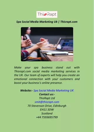 Spa Social Media Marketing Uk  Thisrapt.com