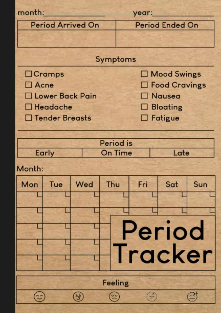 period tracker ovulation tracker journal