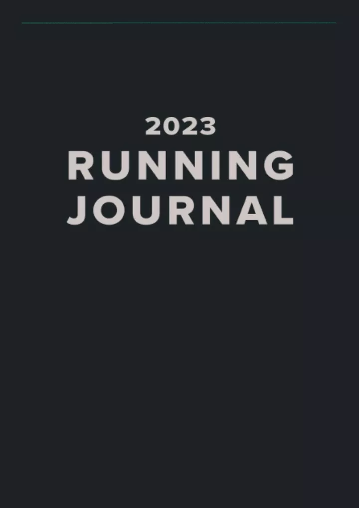 2023 running journal track daily runs record