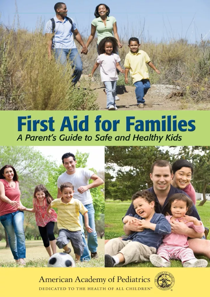 first aid for families a parent s guide to safe