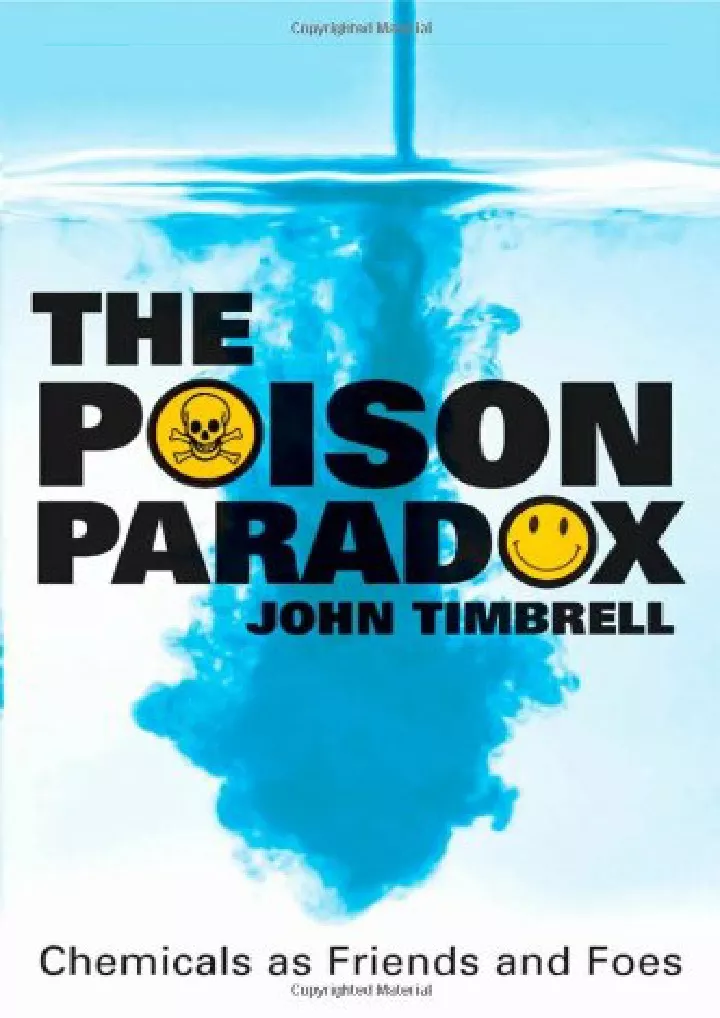 the poison paradox chemicals as friends and foes