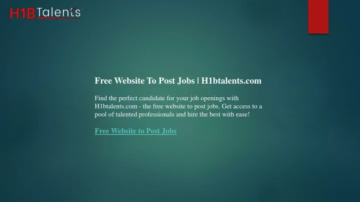 free website to post jobs h1btalents com find