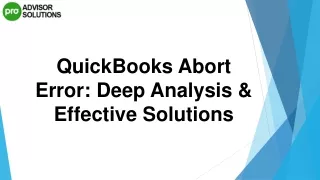 quickbooks abort error deep analysis effective