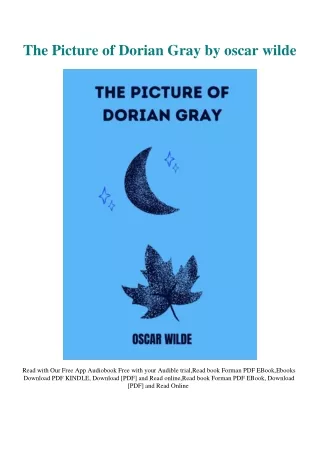 [PDF] DOWNLOAD The Picture of Dorian Gray by oscar wilde