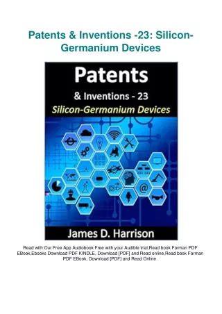 eBook DOWNLOAD Patents & Inventions -23 Silicon-Germanium Devices