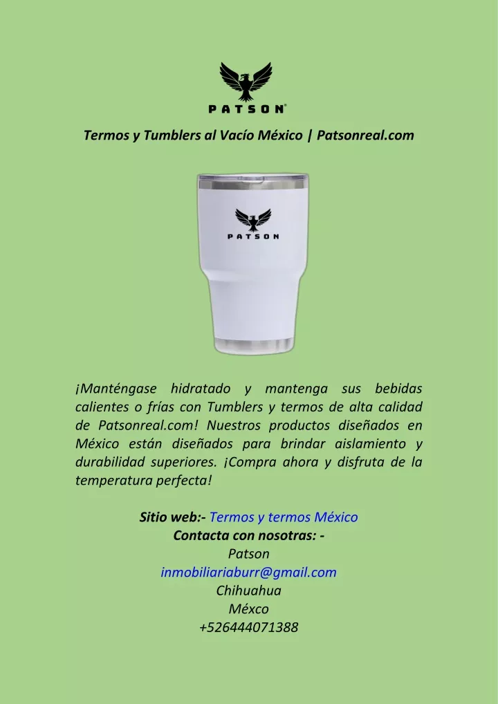 termos y tumblers al vac o m xico patsonreal com