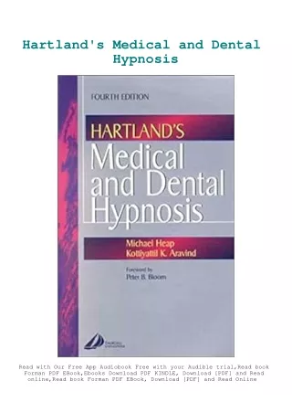 eBook DOWNLOAD Hartland's Medical and Dental Hypnosis