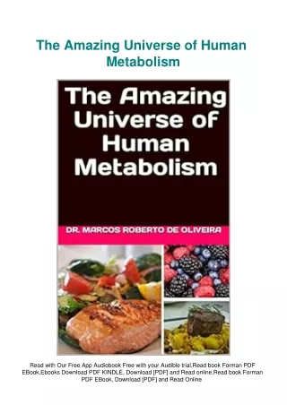 Download PDF The Amazing Universe of Human Metabolism