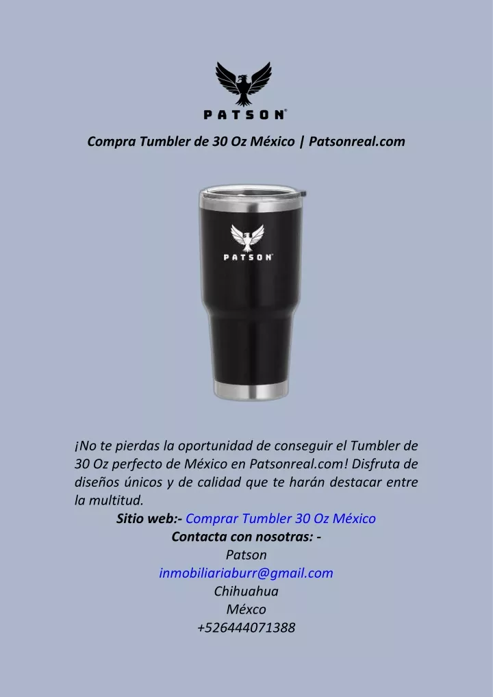 compra tumbler de 30 oz m xico patsonreal com