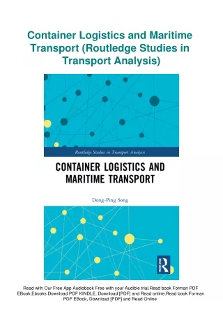DOWNLOAD [PDF] Container Logistics and Maritime Transport (Routledge Studies in