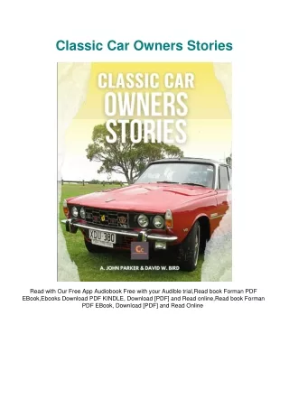 DOWNLOAD PDF Classic Car Owners Stories