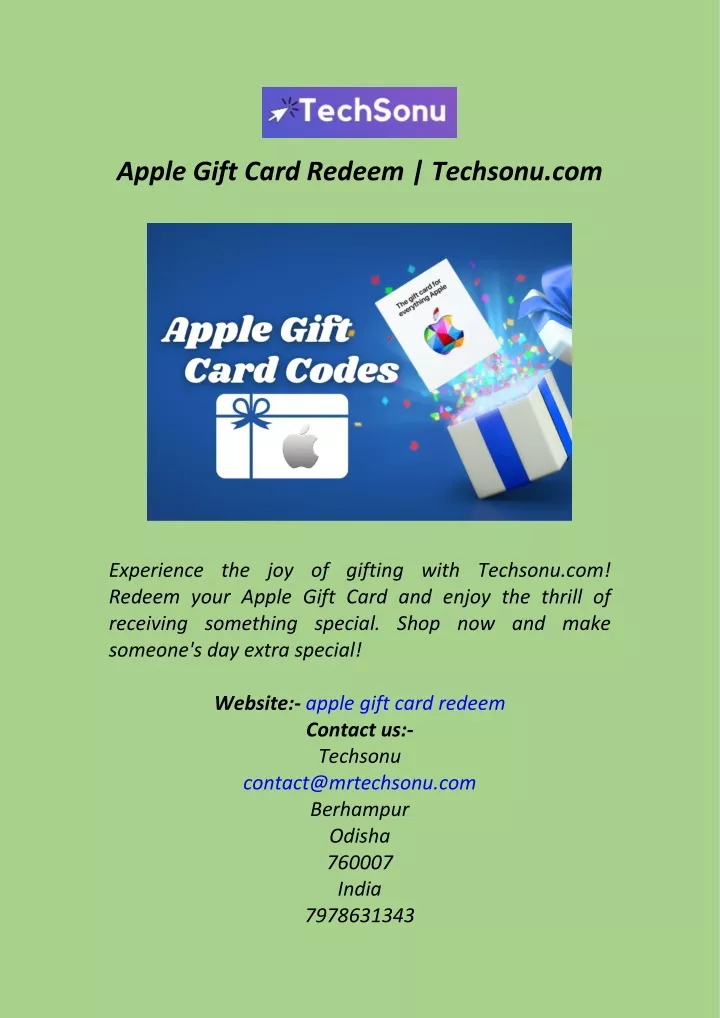 apple gift card redeem techsonu com