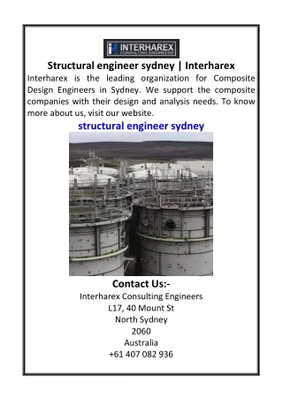 Structural engineer sydney  Interharex