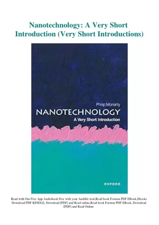 EBook PDF Nanotechnology A Very Short Introduction (Very Short Introductions)
