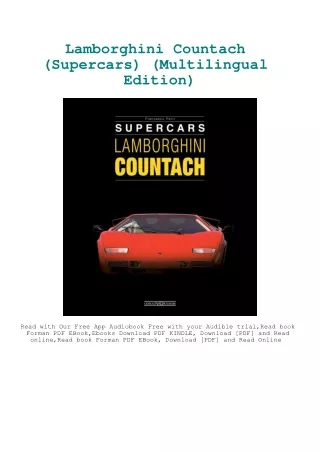 [PDF] DOWNLOAD Lamborghini Countach (Supercars) (Multilingual Edition)