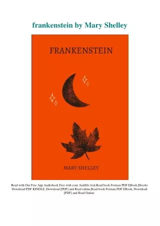 READ [DOWNLOAD] frankenstein by Mary Shelley