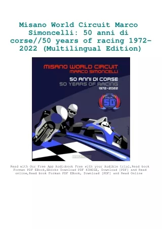 DOWNLOAD [eBook] Misano World Circuit Marco Simoncelli 50 anni di corse50 years