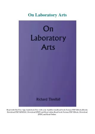 DOWNLOAD PDF On Laboratory Arts
