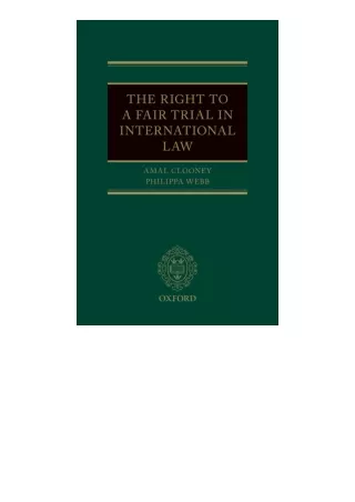 Download Pdf The Right To A Fair Trial In International Law For Ipad
