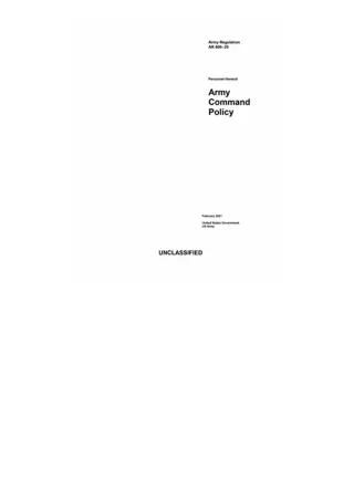 Download Pdf Army Regulation Ar 600 20 Army Command Policy February 2021 Unlimit