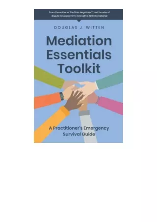 Download Mediation Essentials Toolkit A Practitioners Emergency Survival Guide F