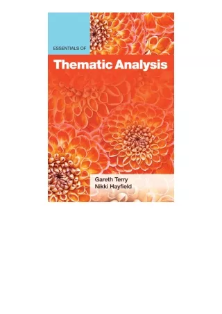 Download Essentials Of Thematic Analysis Essentials Of Qualitative Methods For A