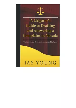 Download PDF A Litigators Guide to Drafting and Answering a Complaint in Nevada