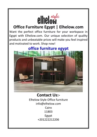 Office Furniture Egypt  Elhelow.com
