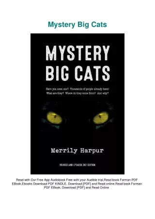 DOWNLOAD Books Mystery Big Cats