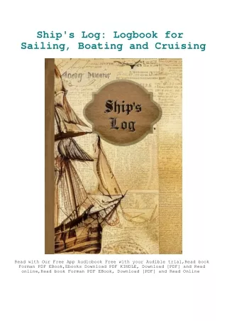 [PDF] DOWNLOAD Ship's Log Logbook for Sailing  Boating and Cruising