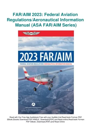 DOWNLOAD PDF FARAIM 2023 Federal Aviation RegulationsAeronautical Information Ma