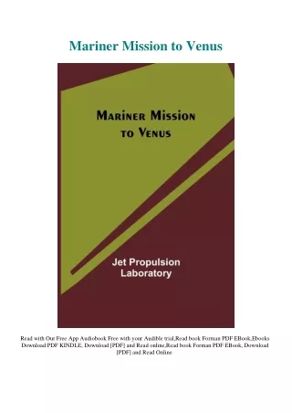 [DOWNLOAD] eBooks Mariner Mission to Venus
