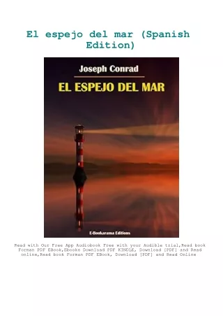 DOWNLOAD [eBook] El espejo del mar (Spanish Edition)