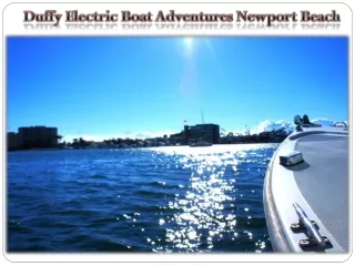 Duffy Electric Boat Adventures Newport Beach