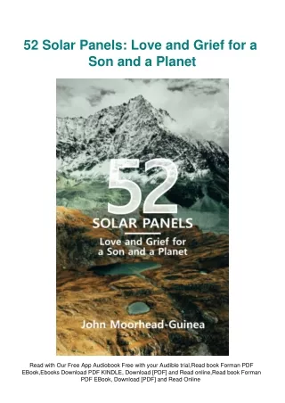 DOWNLOAD Book 52 Solar Panels Love and Grief for a Son and a Planet