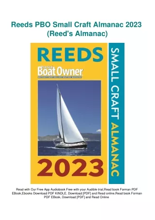 DOWNLOAD [eBook] Reeds PBO Small Craft Almanac 2023 (Reed's Almanac)