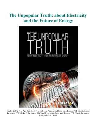 [PDF] eBooks The Unpopular Truth about Electricity and the Future of Energy
