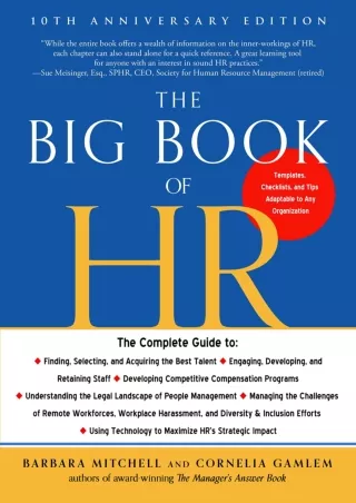 Download Book [PDF] The Big Book of HR, 10th Anniversary Edition