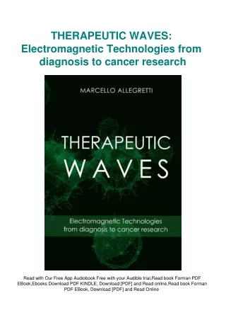 DOWNLOAD Books THERAPEUTIC WAVES Electromagnetic Technologies from diagnosis to