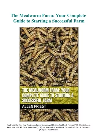 Download PDF The Mealworm Farm Your Complete Guide to Starting a Successful Farm