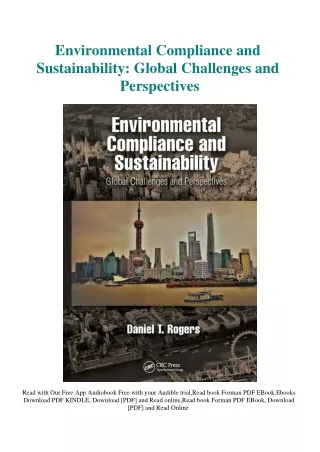 Download PDF Environmental Compliance and Sustainability Global Challenges and P