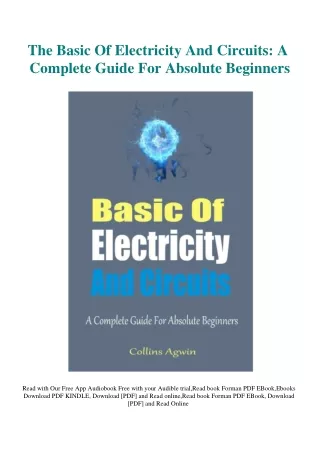 DOWNLOAD eBooks The Basic Of Electricity And Circuits A Complete Guide For Absol